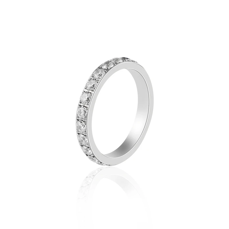 Pave Set CZ Band Ring Women Pave Set CZ Band Ring Women