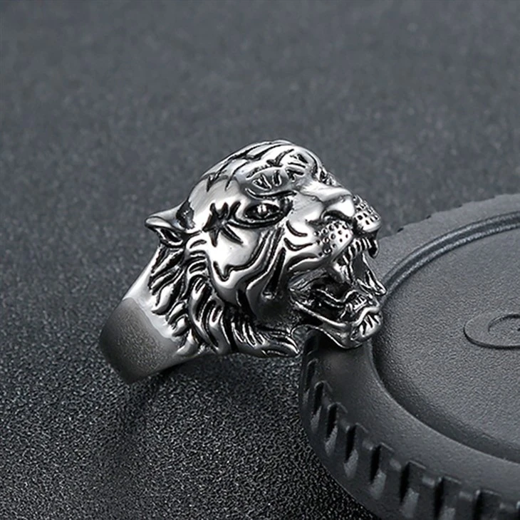 Fierce Tiger Head Animal Warrior Ring high quality Fierce Tiger Head Animal Warrior Ring high quality