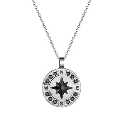 Kumpass Iswed Star Pendant Necklace Biż-Żirkon