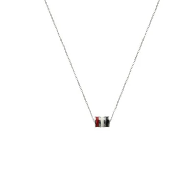 Tricolor Barrel Pendant Necklace